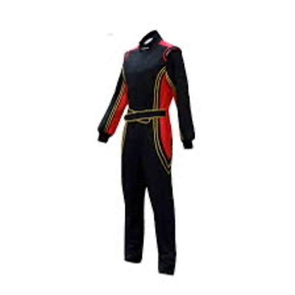 Racing Suit Karting Suit Go Kart Auto Racing Black Red XXL